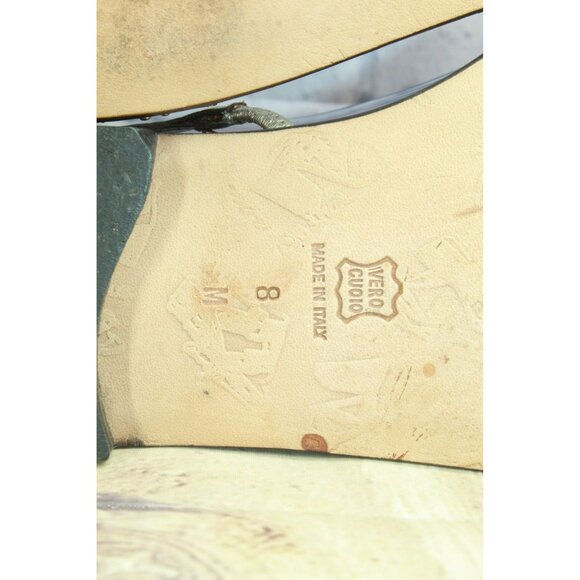 Donald J Pliner Gold Leather Slip-on Slingback Casual Italy Sandals Size 8 M - Picture 8 of 9